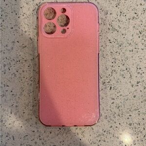 iPhone 14 Pro Max Pink Glitter Phone Case
